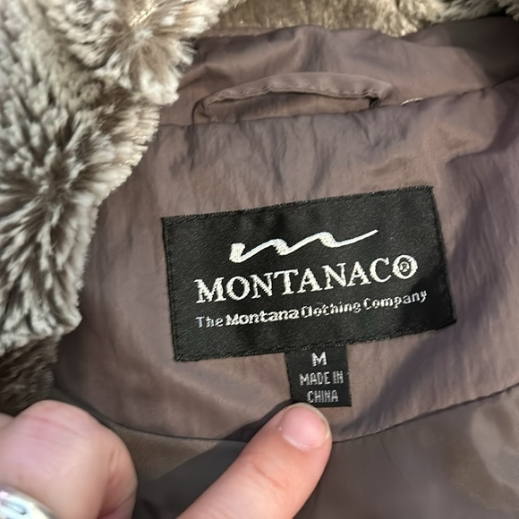 MONTANACO FAUX FUR JACKET MEDIUM - Picture 8 of 15